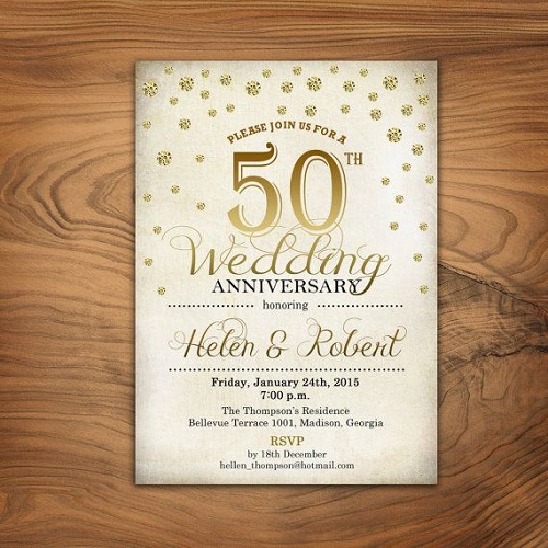 Free Printable 50 Anniversary Invitations